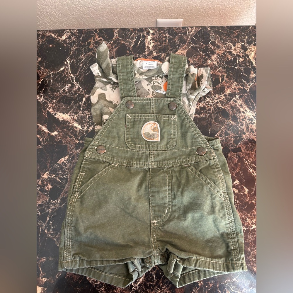 Carhartt Camouflage Green Kids Overalls Set